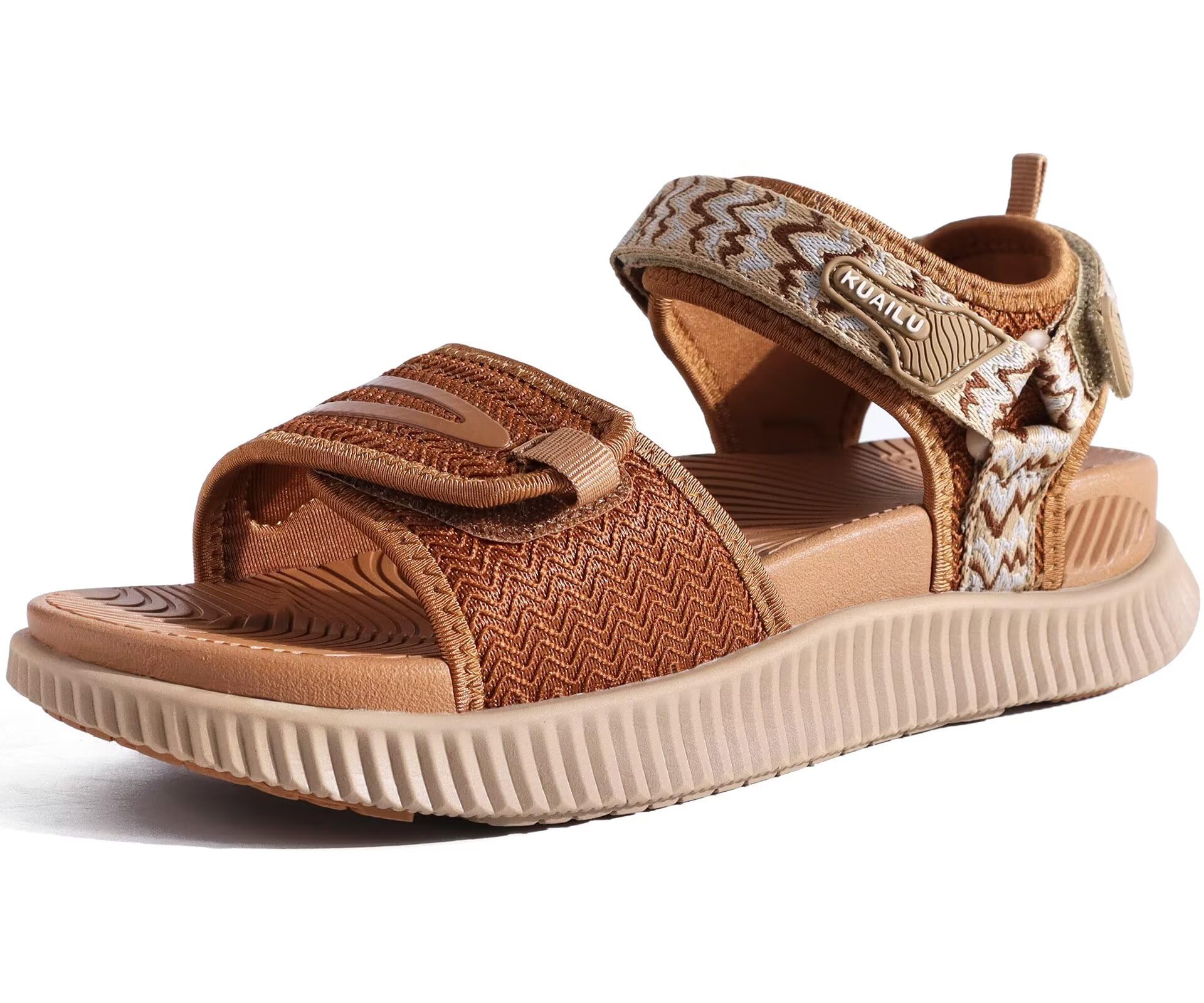 KuaiLu Sandales Randonnée Femmes Sport et d'extérieur Confortable Orthopedique Soutien Voûte Plantaire Sandale Réglables été Léger Antidérapante Sandales