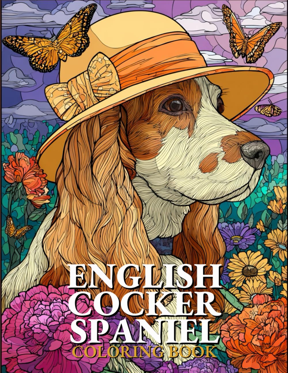 English Cocker Spaniel Coloring book: Cute and Relaxing English Cocker Spaniel Dog Coloring Book | Stress Relief Coloring Pages for Dog Lovers and Pet Owners