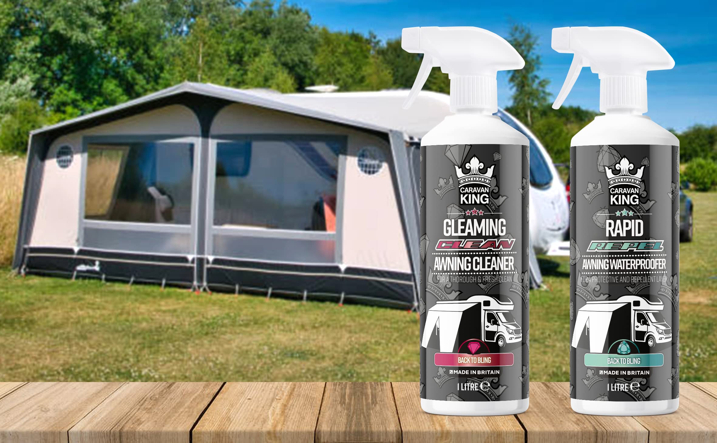 Awning & Canopy Cleaner Spray – Removes Dirt, Algae & Mould from Caravan Awnings, Tents & Outdoor Fabrics, 1L — view 4