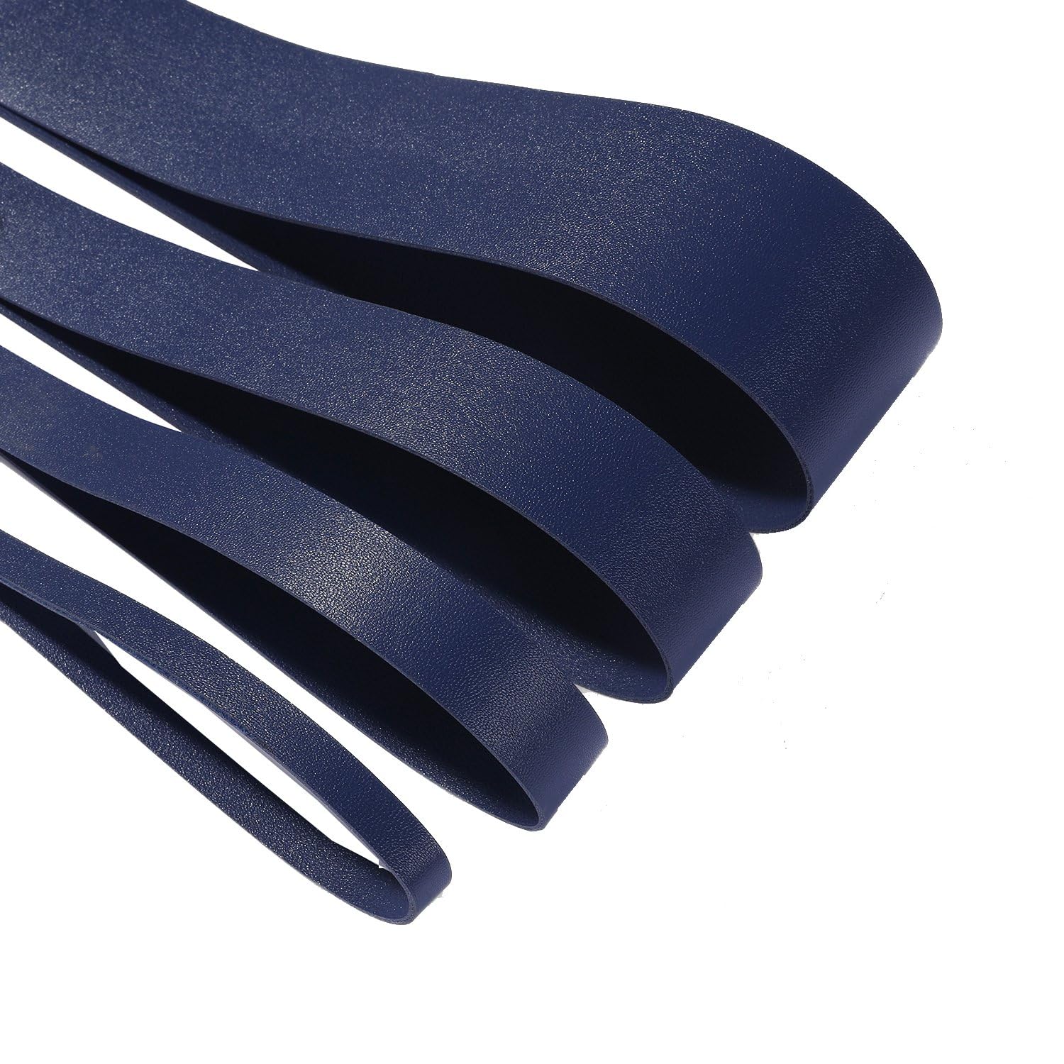 Faux Leather Strap Binding Ribbon Trim Double Sided Thick Trimming Flat Tape Cord in 15 Colors Strong Upholstery Strips 10mm 20mm 30mm 50mm. [French Navy #605, 10mm - 18 Meters]