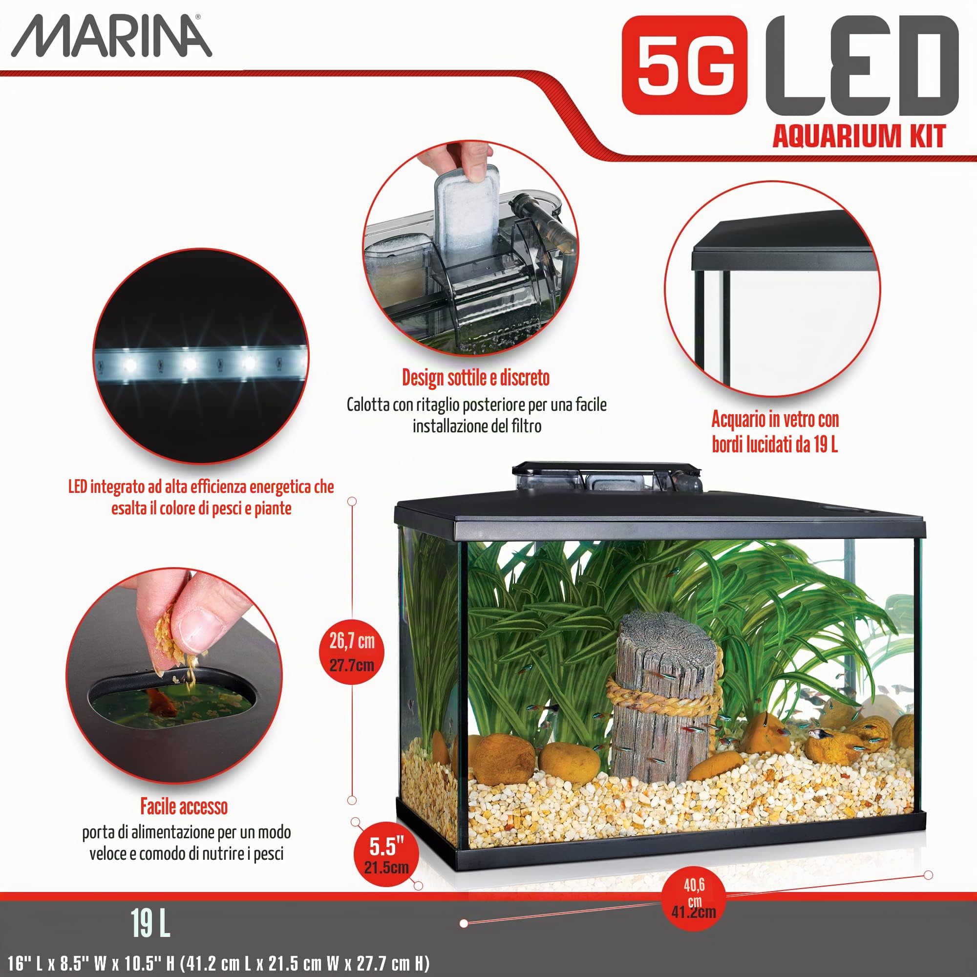 Marina Led Kit Acuario 5G 19 L