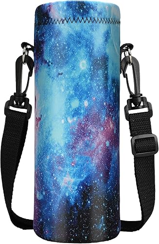 ToLuLu Bolsa de transporte para botella de agua, funda de neopreno aislada para botella de agua, 25.4 fl oz, 33.8 fl oz, con correa de hombro