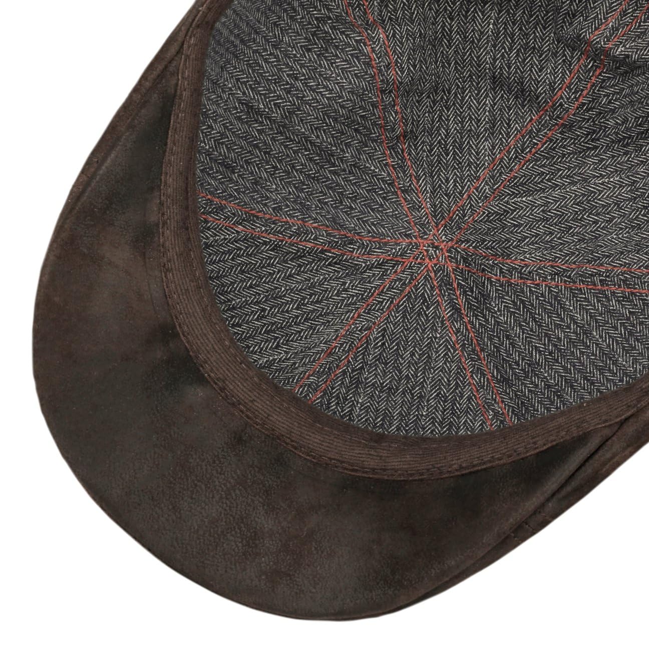 Stetson Cap Gatsby Texas Pig Skin Herren – Wintermützen mit Visier, Futter für Frühling und Sommer