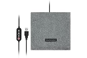 USB Heated Mouse Pad Hand Warmer (with Heat Control Switch)