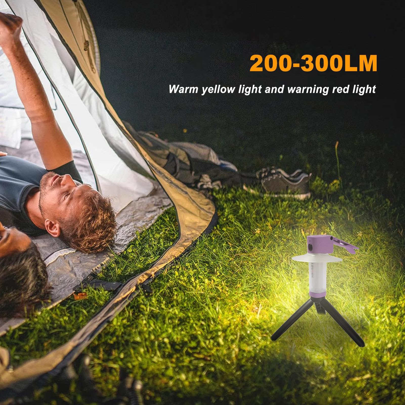 da Campeggio Luce Regolabile A 180° Con 3 Colori 6 Modalità Magnetico | Lampada Da Escursionismo a Ricarica Rapida per Viaggi Zaino in Spalla Road Trip Campeggio Outdoor Patio Avventura Arrampicat