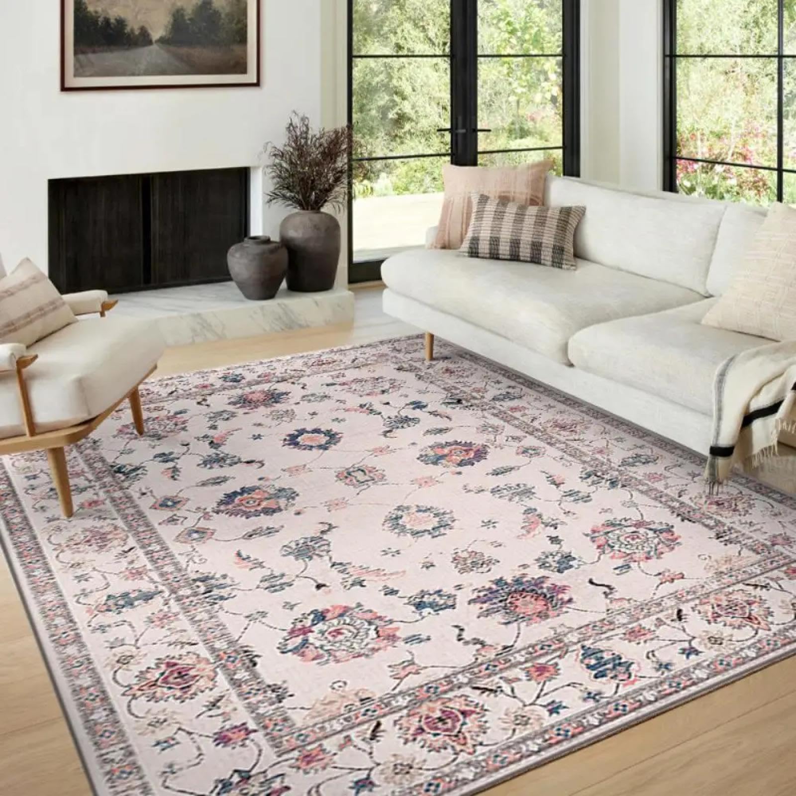 Tapis velours cristal vintage 160 x 230 salon grande taille décoration