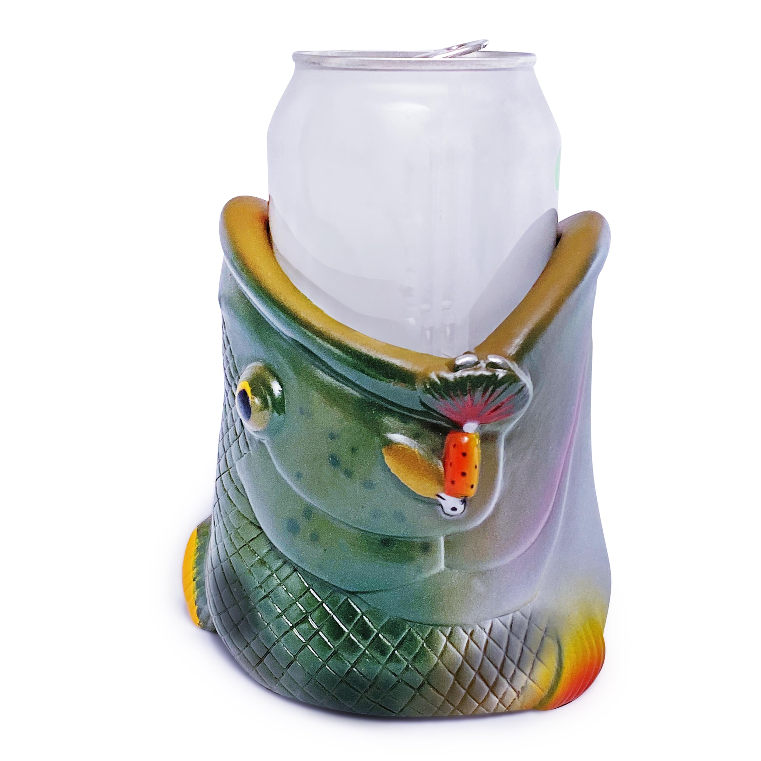 Rivers Edge Products Can Coozie, Insulated Foam Can Cooler, Fishing Coozy for 12 Oz Soda or Beer Cans, Giftable Drink Sleeve for Camping or Surfing, Bass