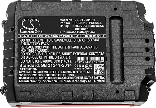 Miniatura 5 de Cameron Sino - Batería para cable Porter PCC600, PCCK600LBR, PCCK602L2, PCCK604LA, PCCK605L2R, PCCK612L2, PCCK612L2R, PCCK614L4, PCCK616L4,