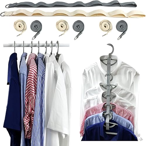 Perchas múltiples  Perchas de armario que ahorran espacio  Perchas para camisas que ahorran espacio  Resistente organizador de armario para ropa
