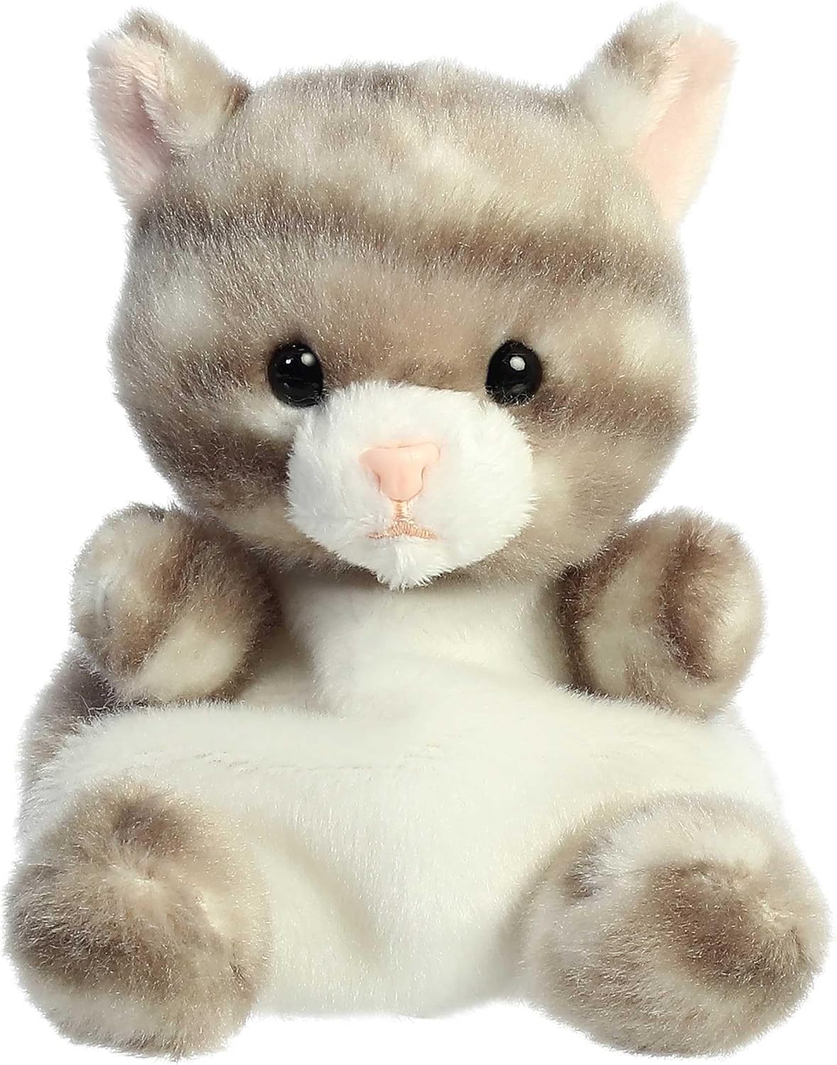 Aurora® Adorable Palm Pals™ Silver Kitty™ Stuffed Animal - Fun Collectible Plush for Kids and Adult Collectors - Perfect for Decorating Rooms and Birthday Gifts - Gray 4 Inches