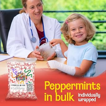 Cheri's Kitchen Corner Starlight Peppermint Mints of Breath Mints- Bulk Individually Wrapped Peppermint, Red, 3 Pound (Pack of 1)