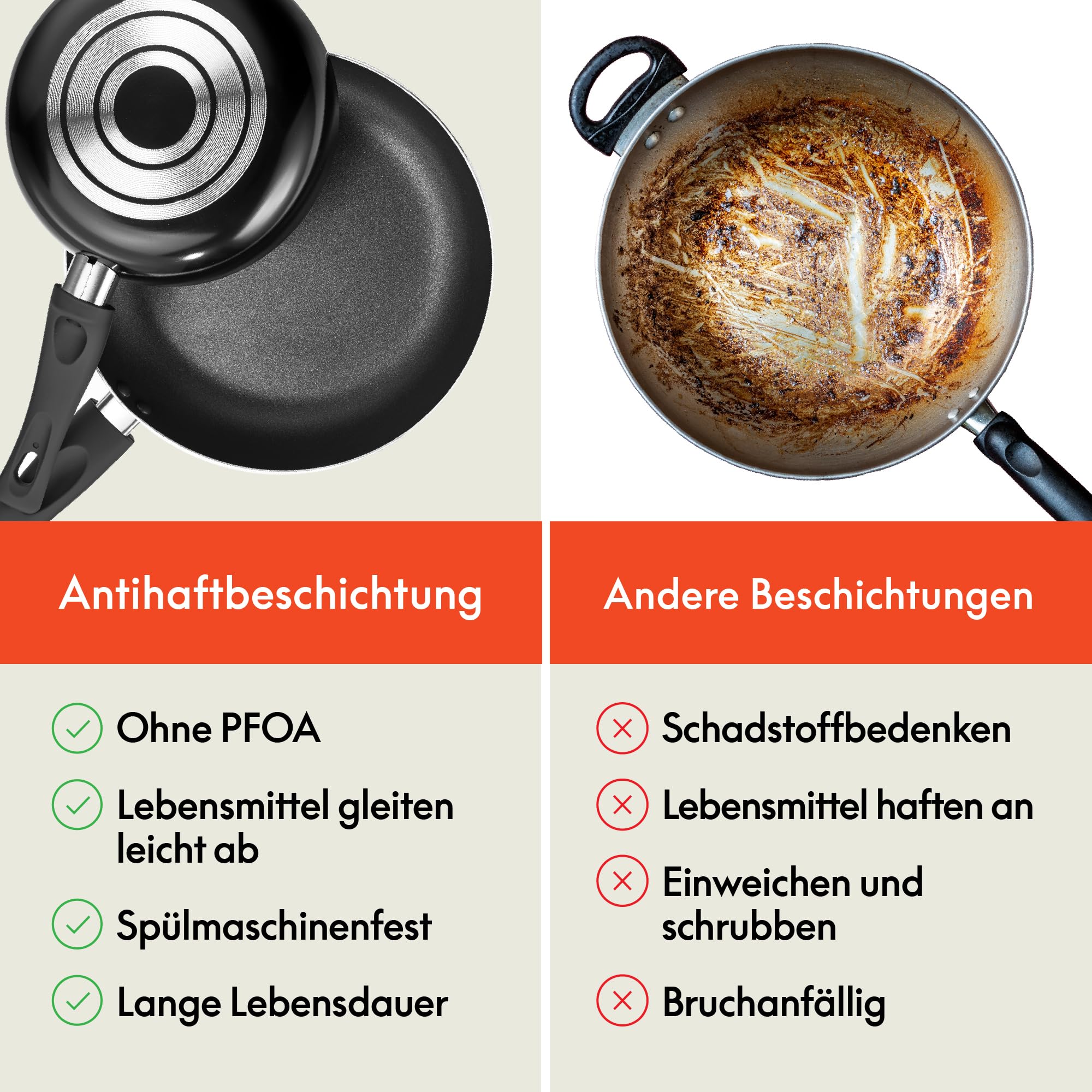 bella Antihaft-Kochgeschirr-Set mit Glasdeckeln - Aluminiumbackzubehör, Töpfen und Pfannen, Aufbewahrungsschüsseln und Utensilien, für alle Herdarten geeignet, 21 Teile, schwarz