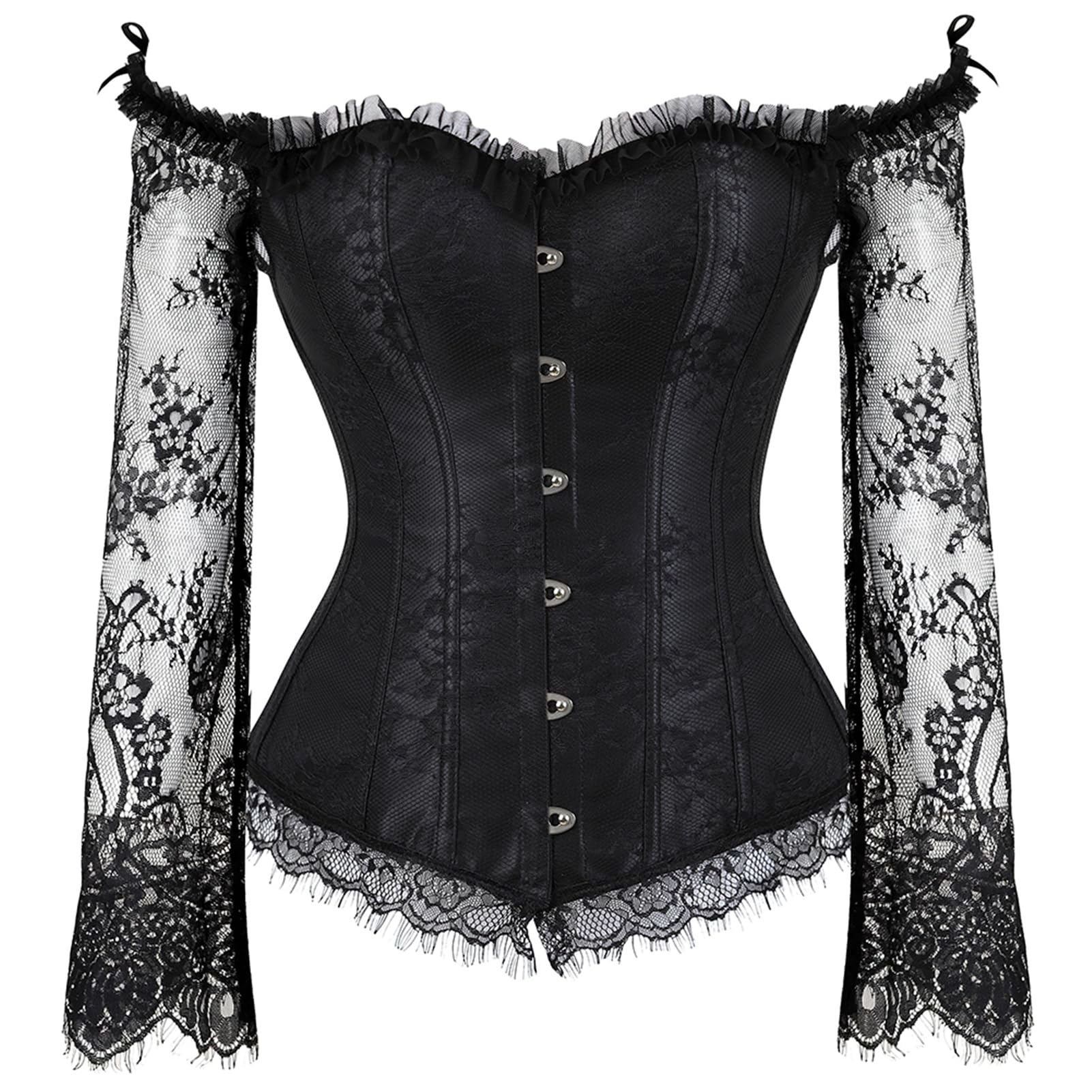 Zhitunemi Corset Tops for Women Renaissance: Womens Halloween Costume Corset Renaissance Fair - Historical Reenactment Events