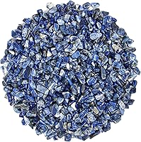 Vista 1 de Chips de cristal de cuarzo de sodalita natural triturado de 1.1 libras, chips de cristales curativos de sodalita a granel, piedras preciosas