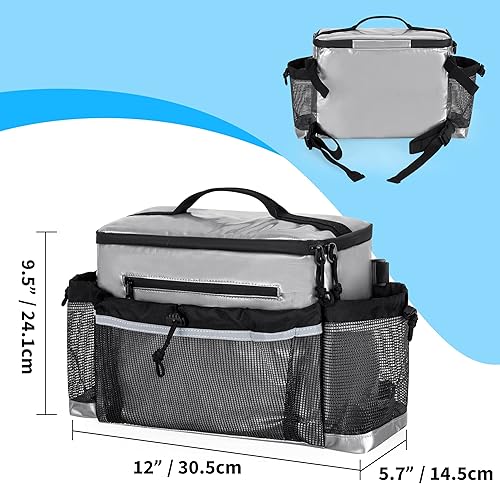 Miniatura 6 de Pequeña hielera impermeable para kayak detrás del asiento, bolsa trasera de silla para asiento estilo silla de césped, baúl de hielo para kayak,