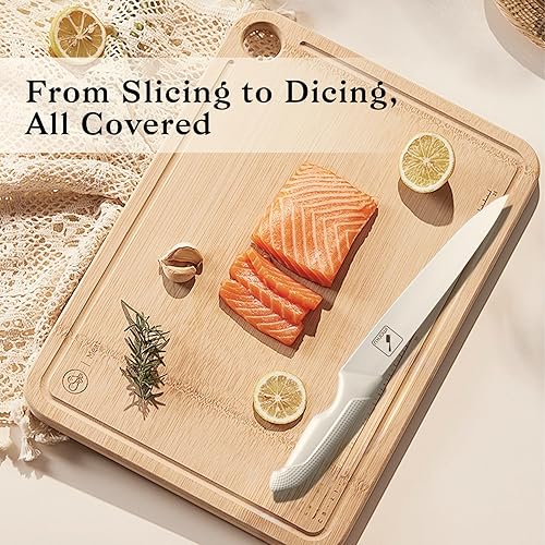 Miniatura 3 de imarku Juego de cuchillos de cocina, juego de cuchillos japoneses para cocina, juego de cuchillos de acero inoxidable con bloque, accesorios de