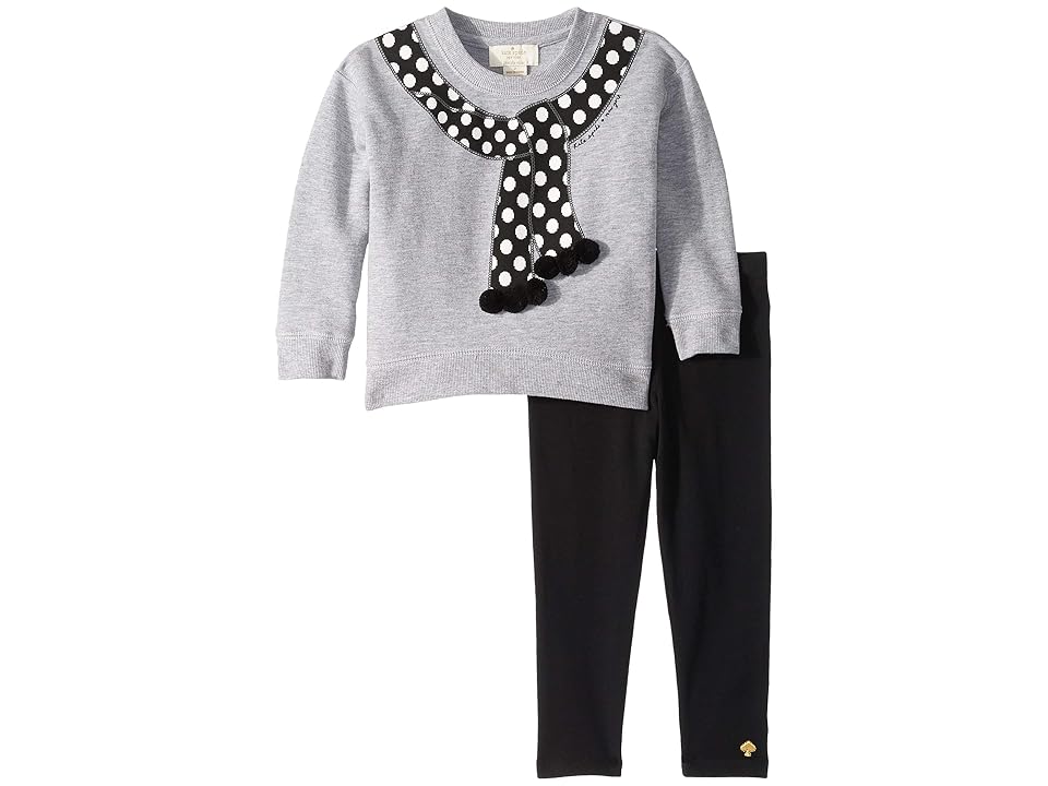 

Kate Spade New York Kids Trumpe L'Oeil Leggings Set (Toddler/Little Kids) (Grey Heather) Girl's Active Sets