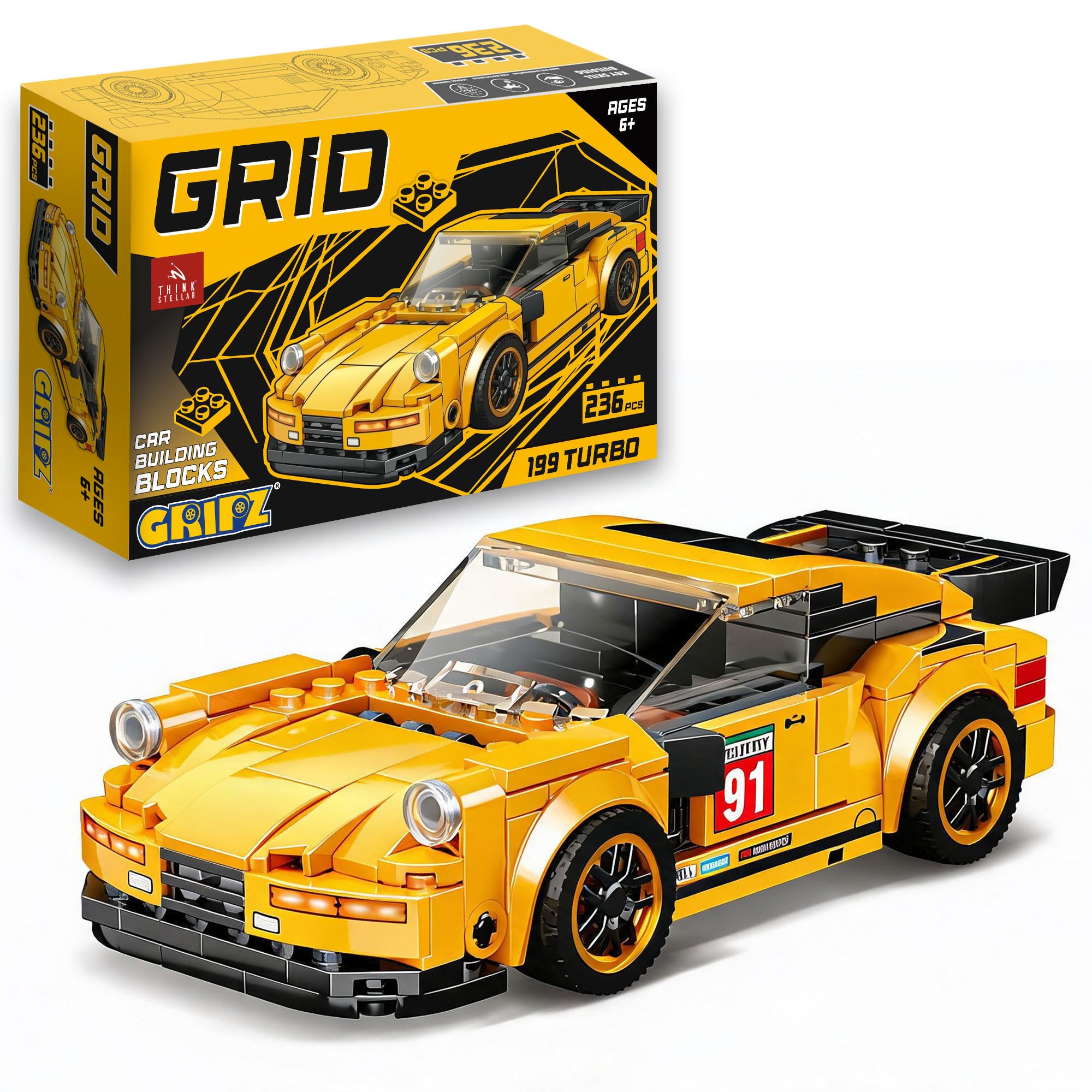 Premium Building Blocks Set for Kids Age 6+ | 236 Pieces DIY Construction Toy | STEM Educational Learning Toy | Develops Problem Solving & Fine Motor Skills | Screen (199 Turbo)-image-14