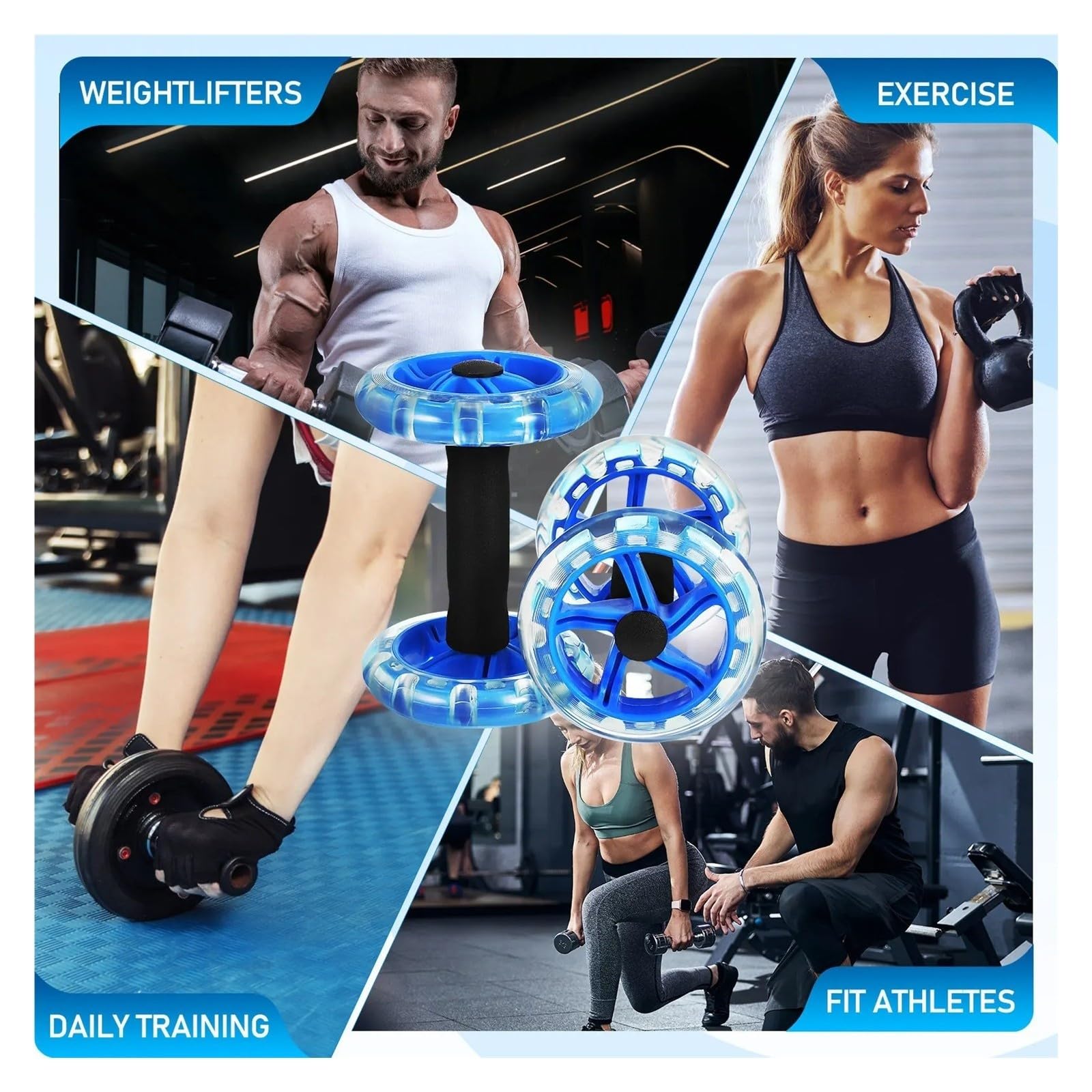 Rotella Addominali Dispositivo for il fitness con rulli addominali