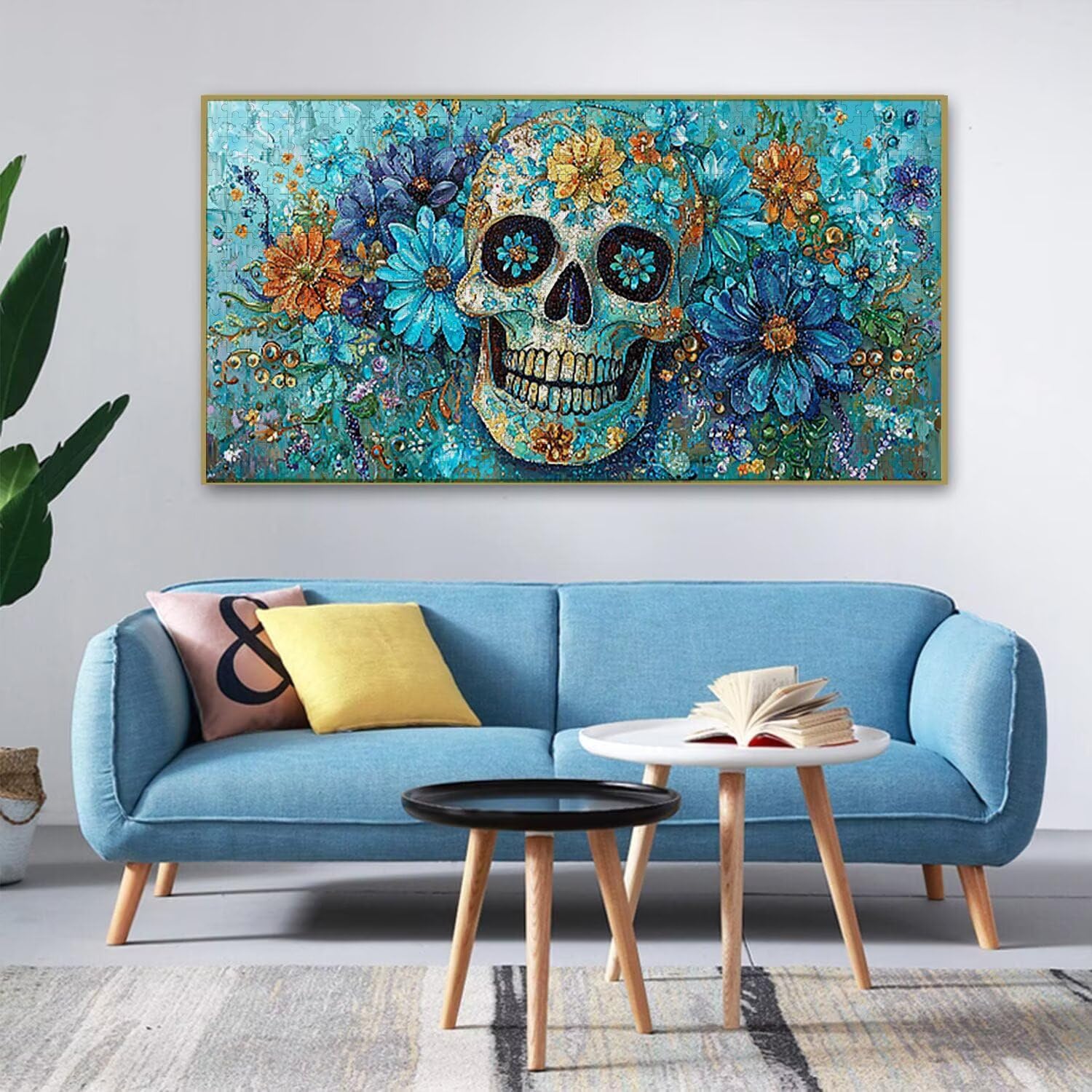 Kwiaty szkieletu - Puzzle 900 sztuk dla dorosłych - Puzzle DIY, kreatywna rozrywka, sztuka nowoczesna, klasyczne puzzle dla dorosłych i młodzieży w wieku 12 lat, pomysł na prezent dla mężczyzn i