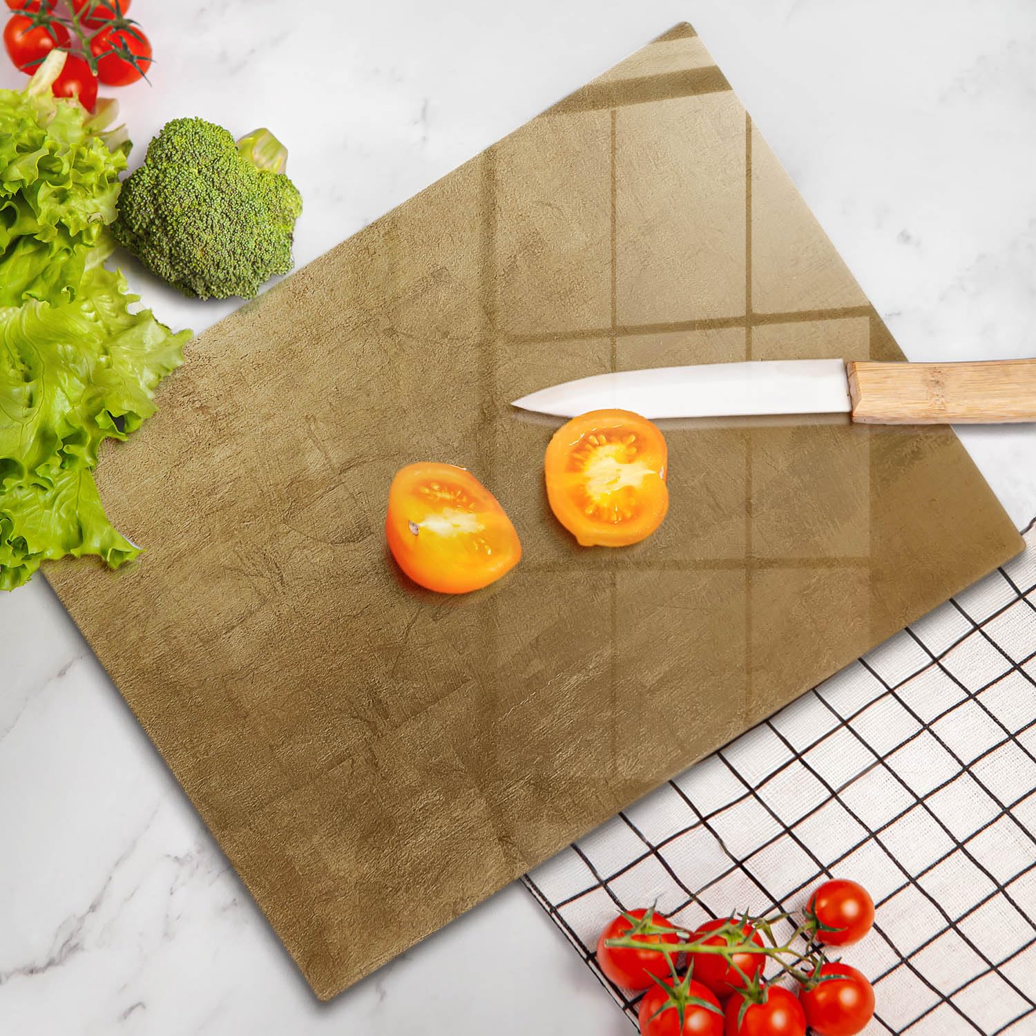 Tagliere da cucina 30x40 cm | Superficie stampata | Vetro temperato