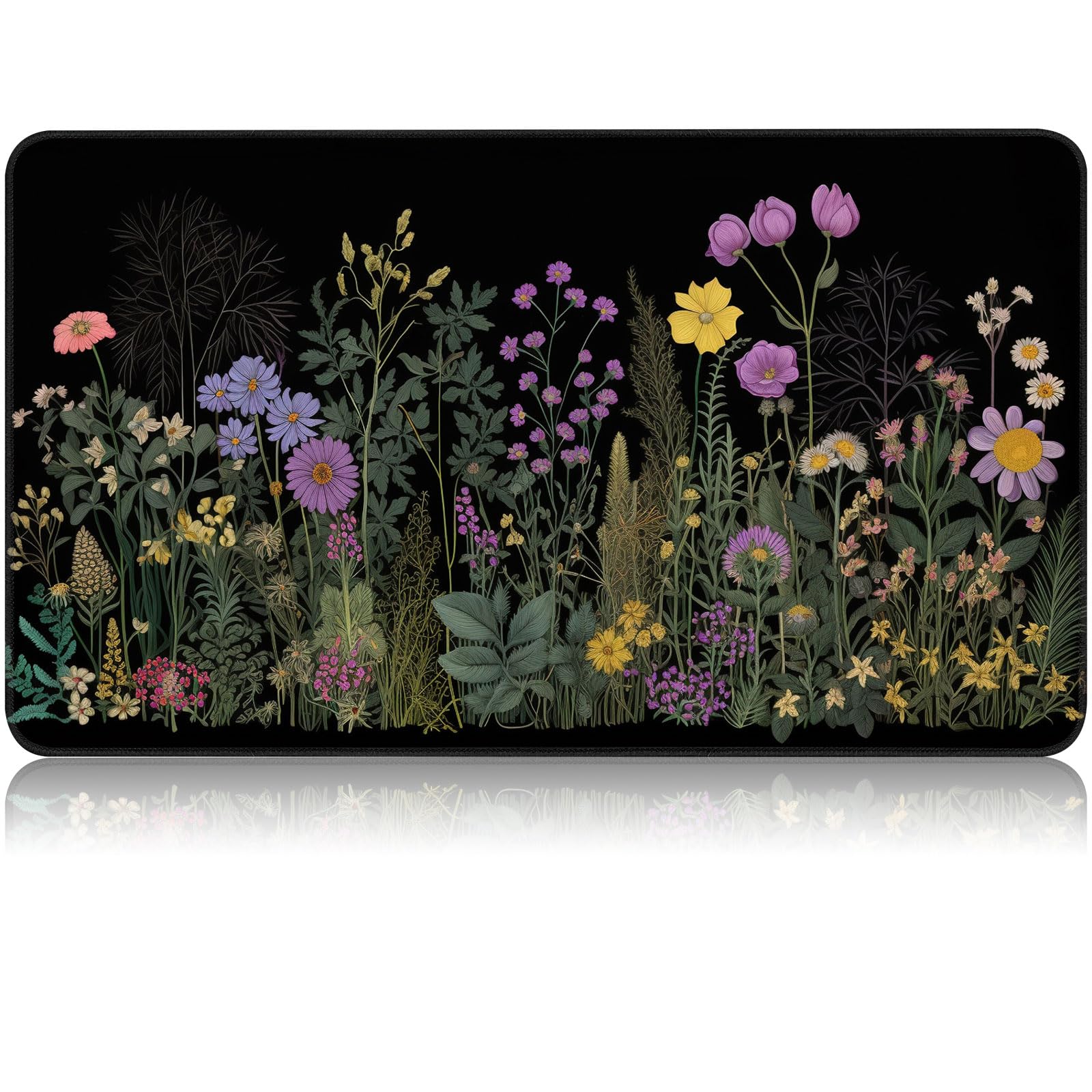 for MTG Game Playmat, for Magic TCG Rubber Play mat,Tabletop Card Playmats with Smooth Surface,Trading Card Inked Game Mat,Battle Game,Natural Wildflowers