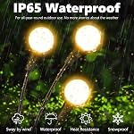 IBaycon 4 Pack Solar Firefly Lights Garden Pathway Outdoor Decor Warm White . 2 Modes d'éclairage pour les décorations de piste de jardin de jardin