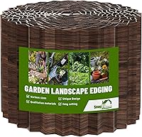 SnugNiture Corrugated Metal Garden Edging 4" x 60' - Rust-Resistant Landscape Border for Lawn, Flower Beds & Yard (Brown)