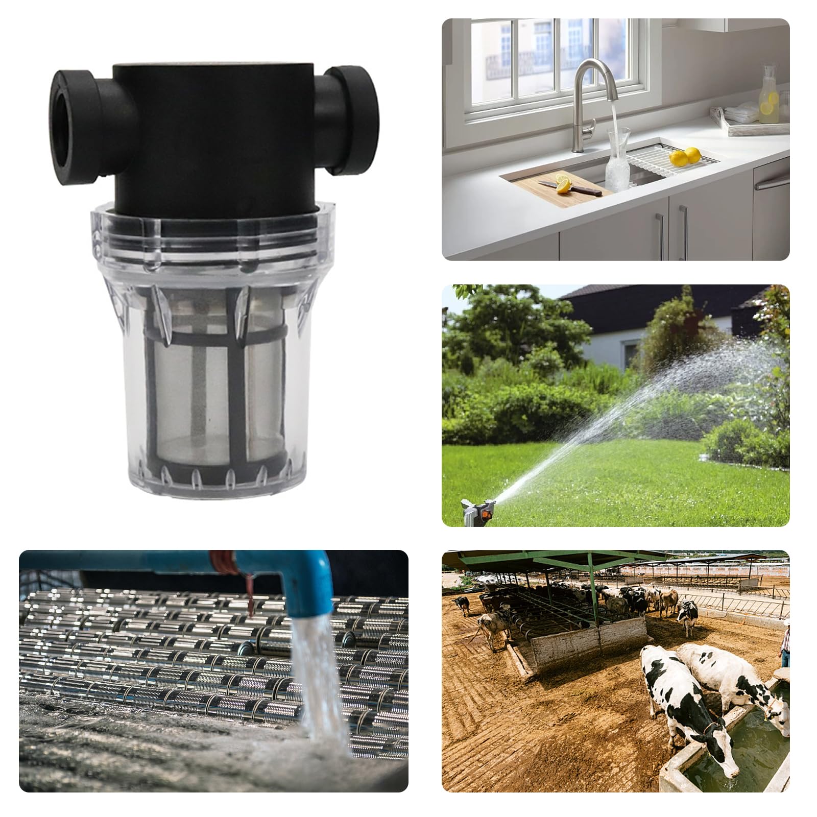 Pipeline waterfilter 1/2 inch, 80 mesh hoge doorstroming