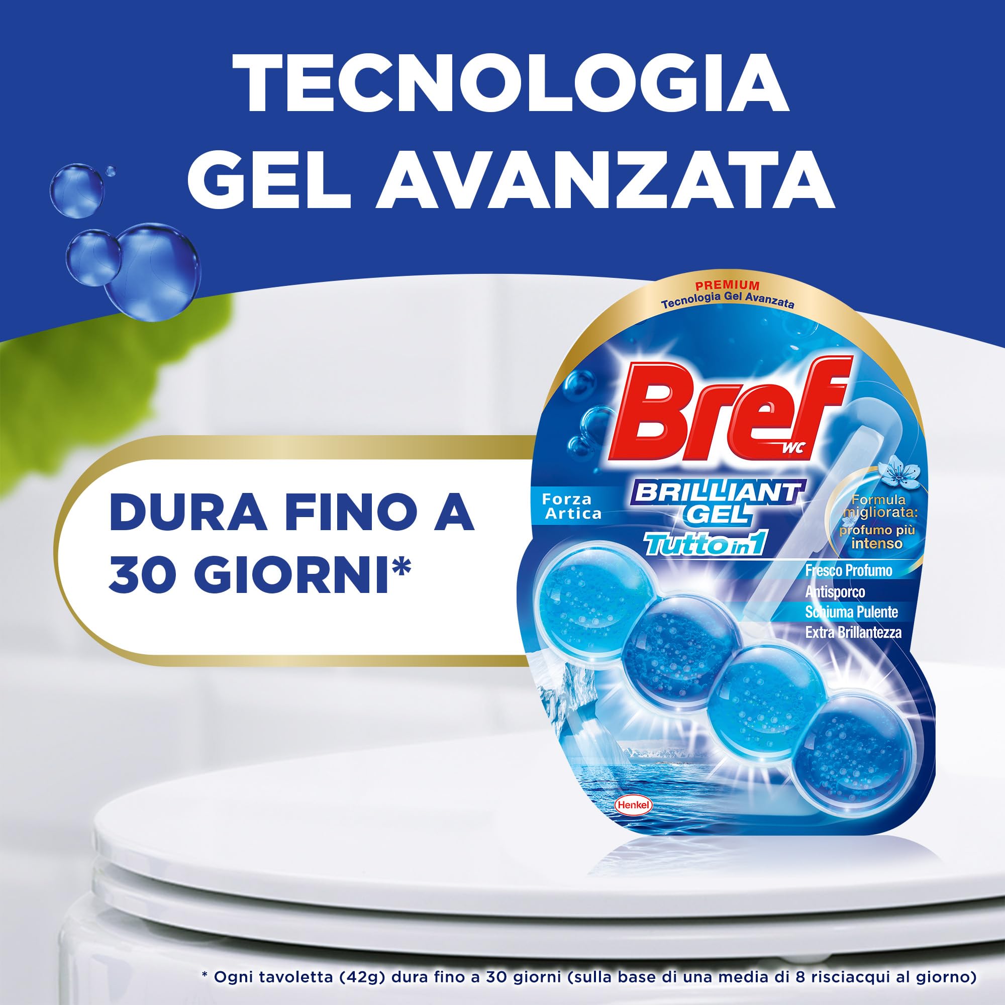Bref Brilliant WC Forza Artica, 11 pezzi