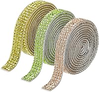Vista 20 de MECCANIXITY 3 rollos de cinta de diamantes de imitación autoadhesiva de 0.315 pulgadas para proyectos de artes y manualidades, pasteles de boda