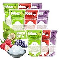 Vista 20 de Jubes Grape Nata De Coco Jelly Cubes (12.7 onzas, paquete de 3) – Cubos de jalea de coco de uva para sagú – Gel de coco en ingredientes de jarabe