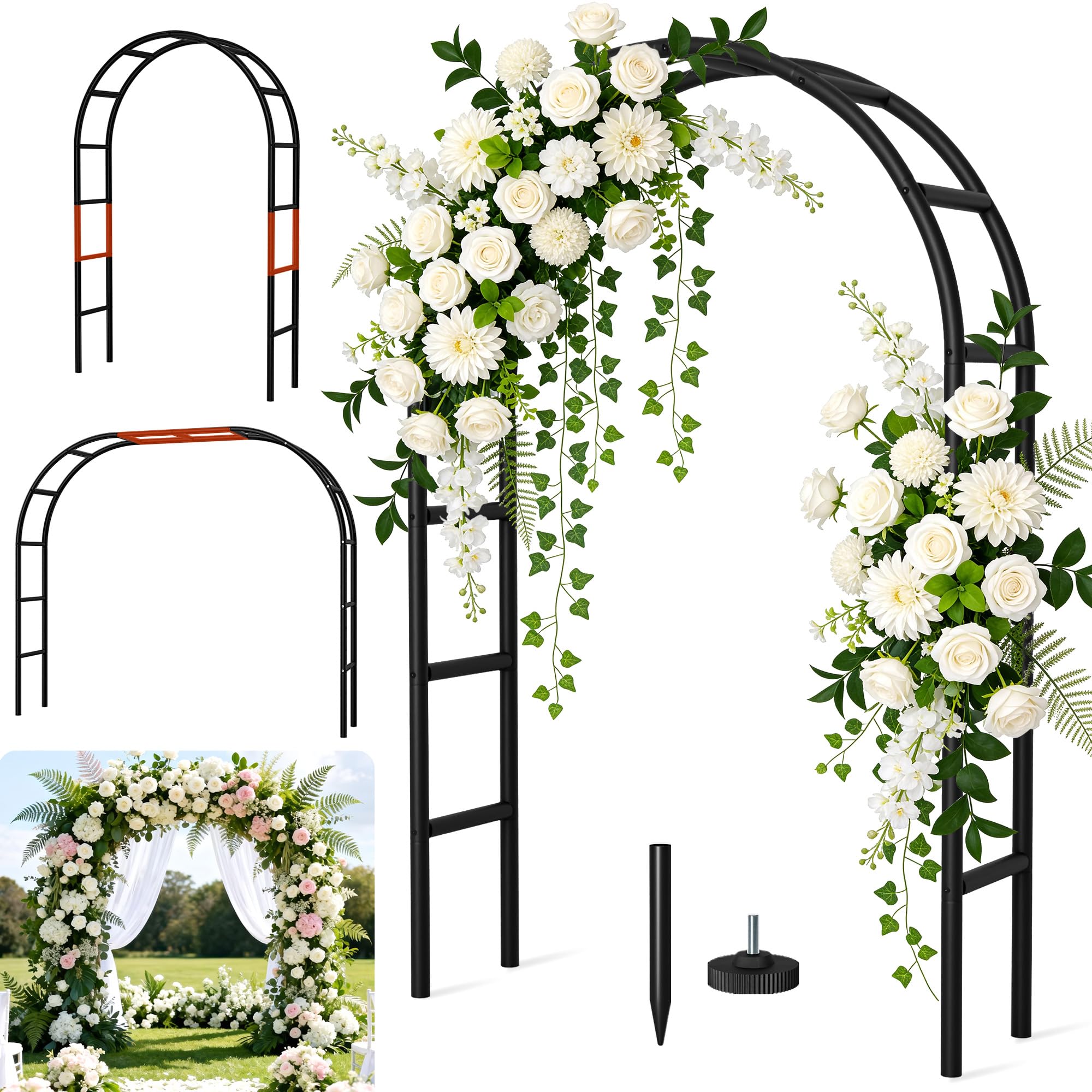 Thickened Rustproof Garden Arch Metal Trellis for Climbing Plants