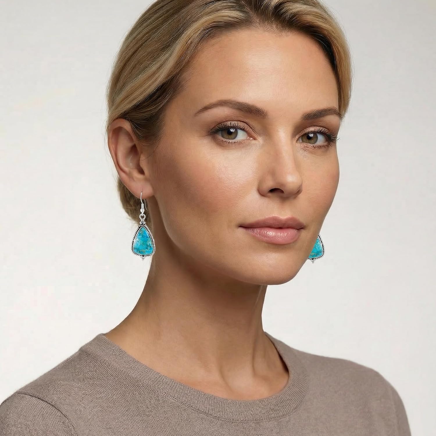 925 Sterling Silver Earrings Genuine Gemstones Drop Dangles