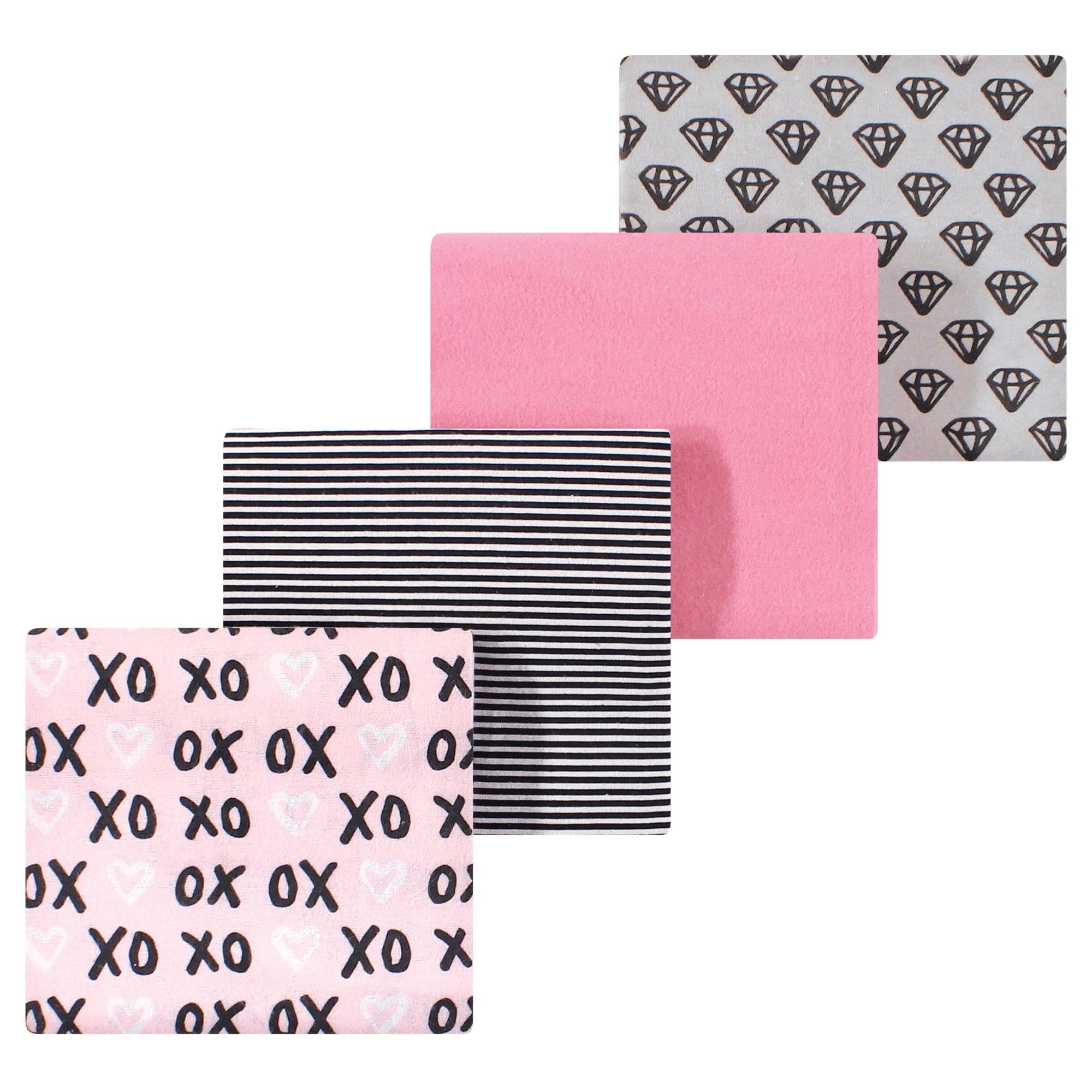 Luvable Friends Little Treasure Flannel Receiving Blankets 4pk