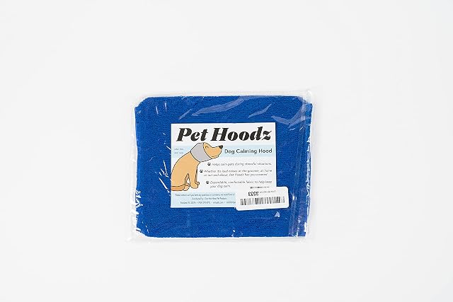 Foto 4 de 8 de Pet Hoodz - Orejeras calmantes para Perros para ansiedad, Aseo, calmantes, Sudadera con Capucha Azul (Grande)