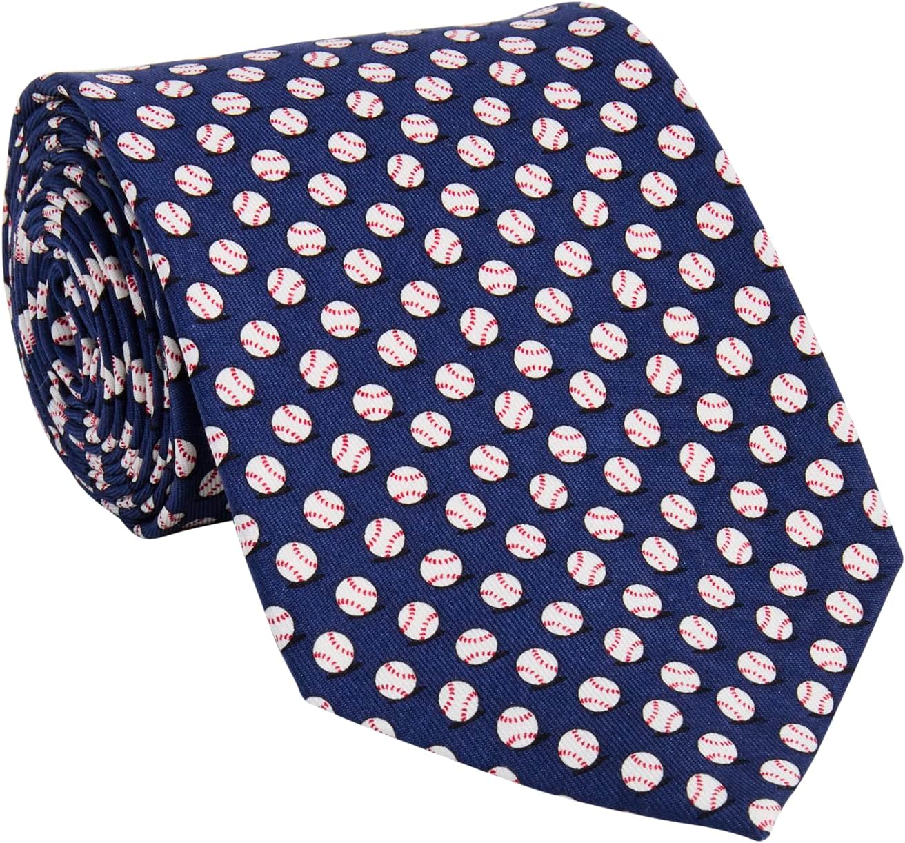 vineyard vines Micro Baseball Geo Printed Tie, Moonshine, 58