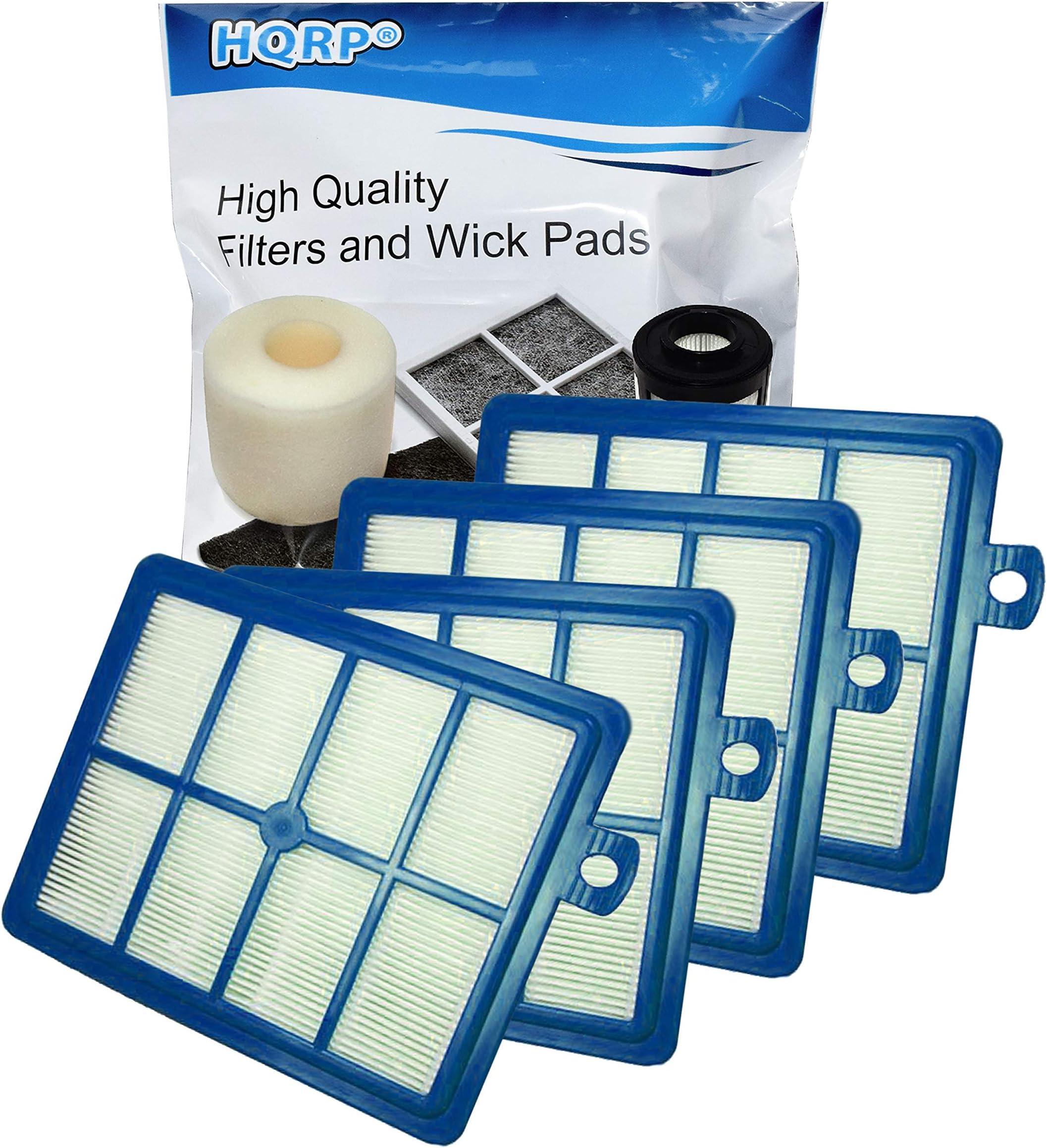HQRP Filter 4-Pack compatible with Electrolux EL012B S-Filter Replacement 1130939-01 113093901 9001954123 9002564053 1130032012 1130032038 1130232018 1130684010 9001951202 Vac Vacuum Cleaner