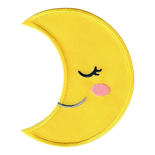 PatchMommy Moon Patch, Iron On/Sew On - Appliques for Kids Clothing Jeans Jackets backpacks