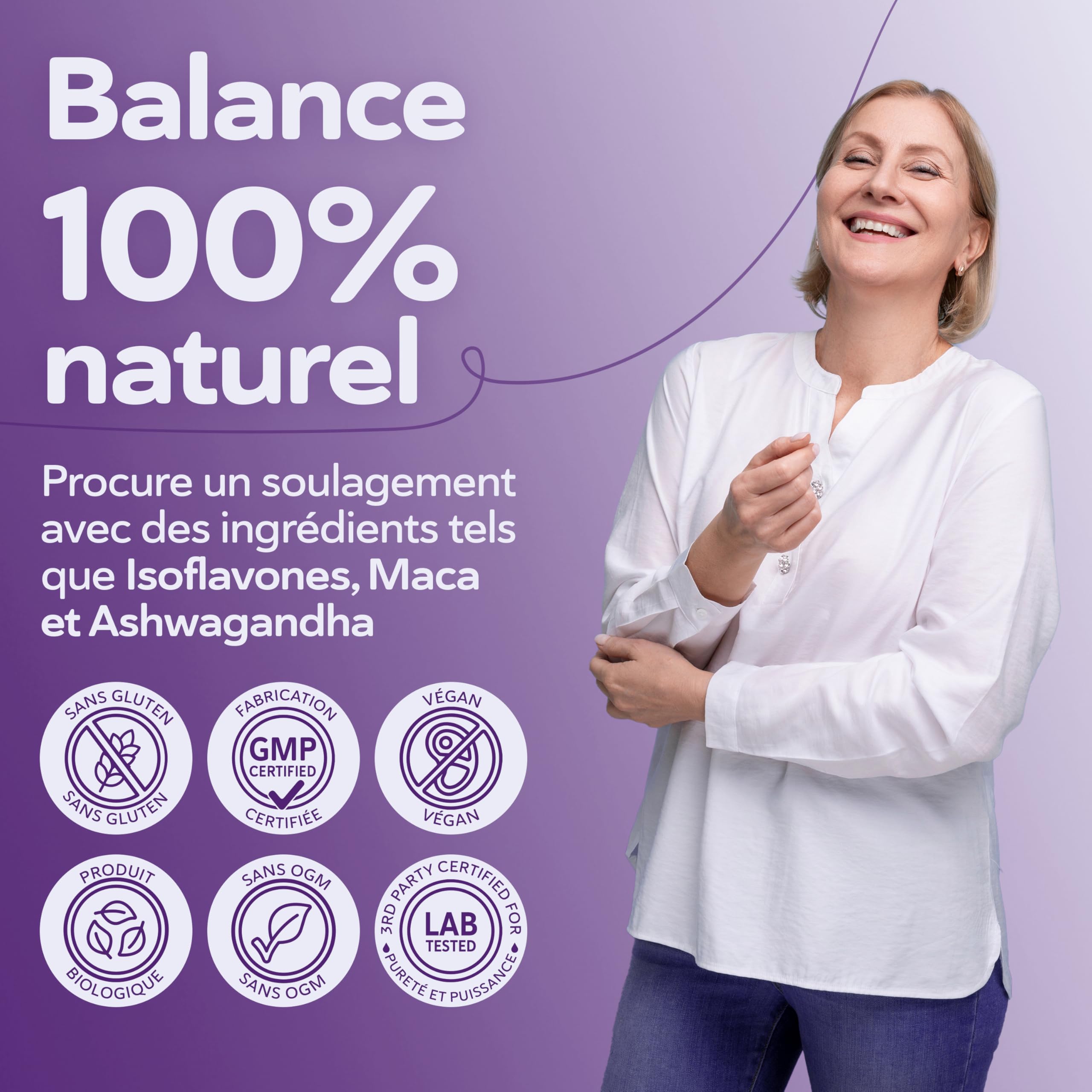 Ménopause & Bouffées de Chaleur | Inositol FEM Menositol SOPK 19-en-1 | Complément Menopause avec Myo-Inositol, D-Chiro, Isoflavones & Sauge | Soutien Hormonal, Sommeil & Humeur | Qualité Premium
