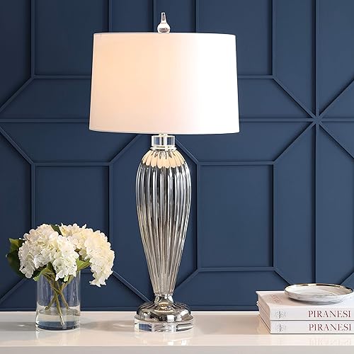 Miniatura 2 de JONATHAN Y JYL2066A Julian - Lámpara de mesa LED de vidrio y cristal de 33.5 pulgadas, lámpara tradicional para mesita de noche, para dormitorio,