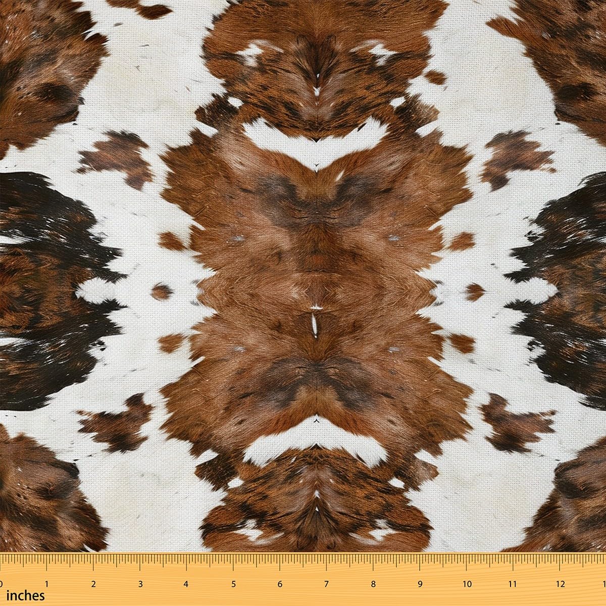 Feelyou Cow Fur Fabric By The Yard Decorative Soft