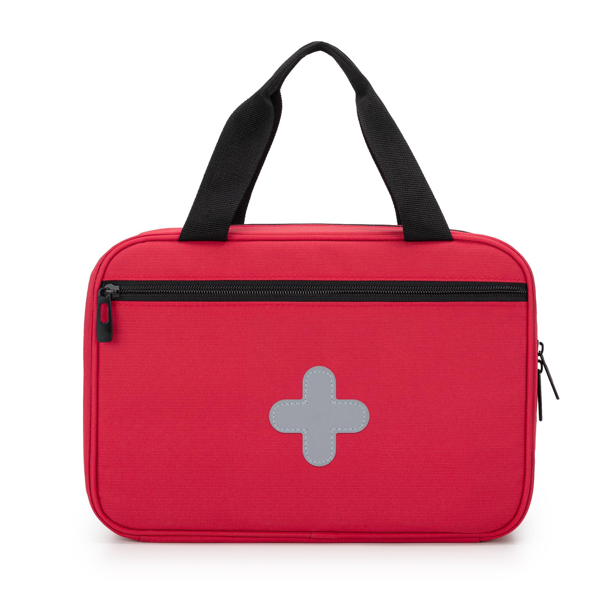 CURMIO Bolsa de Primeros Auxilios, Botiquín de Emergencia para Senderismo, Acampada, Coche, Viajes, Hogar y Exteriores, Bolsa Médica Vacía, Rojo
