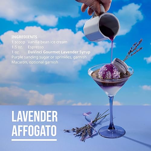 Miniatura 6 de Davinci Gourmet - Jarabe de lavanda, excelente jarabe para cócteles, bebidas sin alcohol, café en frío, limonadas, refrescos y seltzers, 25.4 onzas