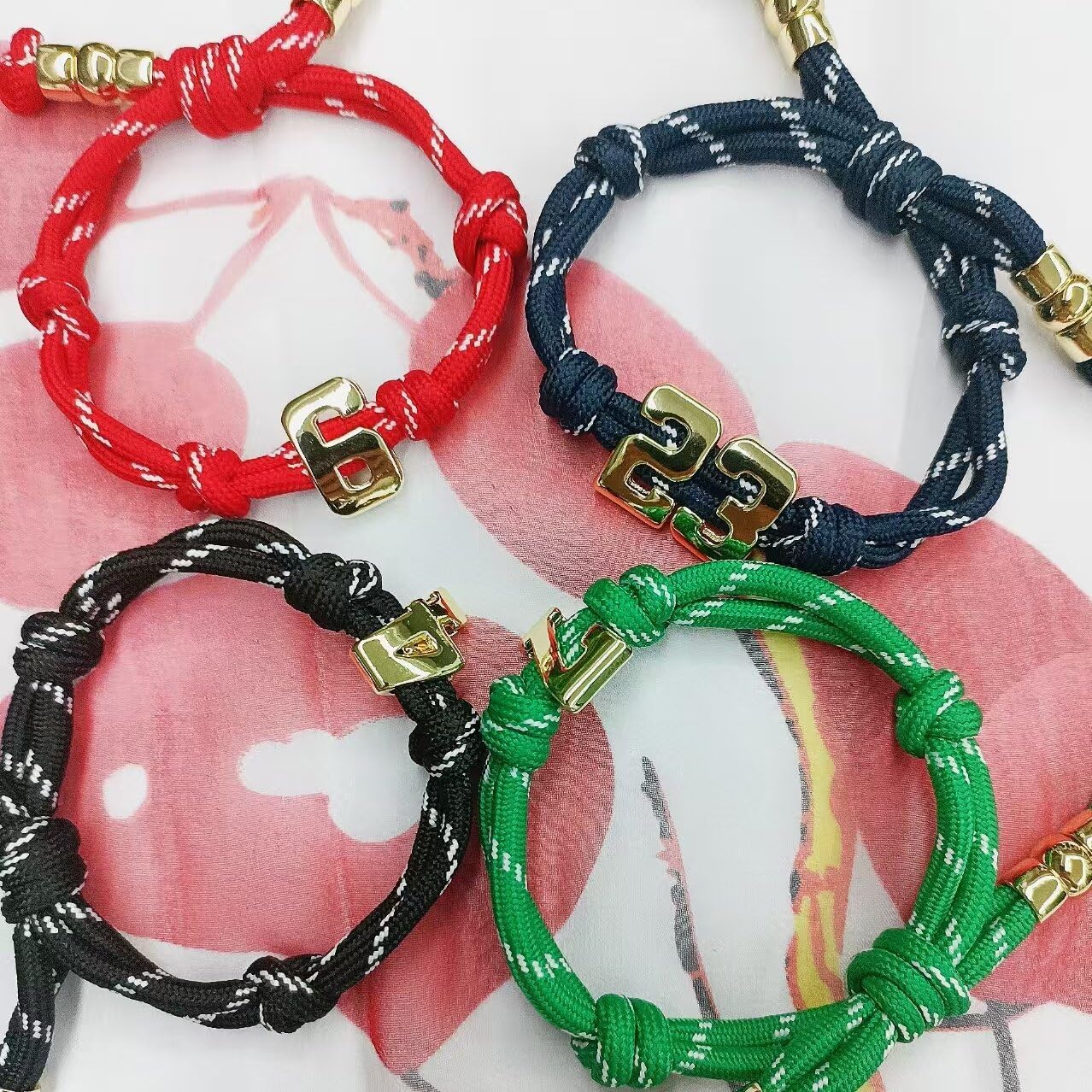 Custom Bubble Number Bracelet, Personalized Rope Number Bracelets for Women, Handmade Knotted Gift for Mom, Daughter, Wife, Best Friends - Image 2