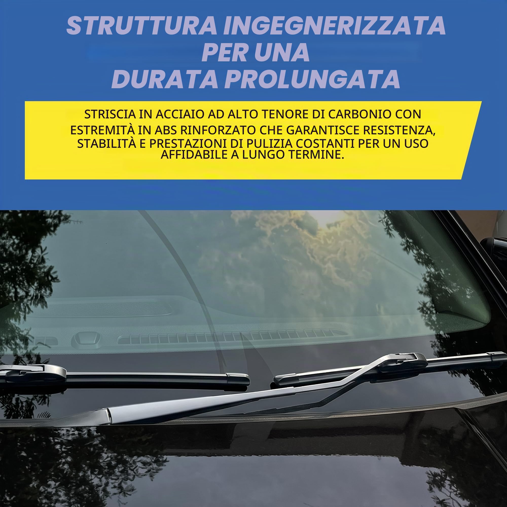 MICHELIN 13108 - Set spazzole tergicristallo, lunghezza 600/400 mm, colore: Nero