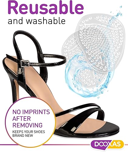 Miniatura 5 de 2 cojines de bola de pie mejorados (franela y gel), diseño de nueva forma más grande y gruesa de almohadillas de zapatos de tacón