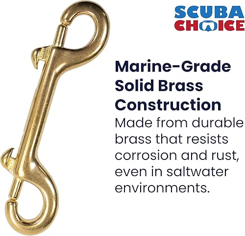 Miniatura 5 de Scuba Choice Buceo Buceo 4" Clip de latón doble terminado Snap Bolt, color dorado