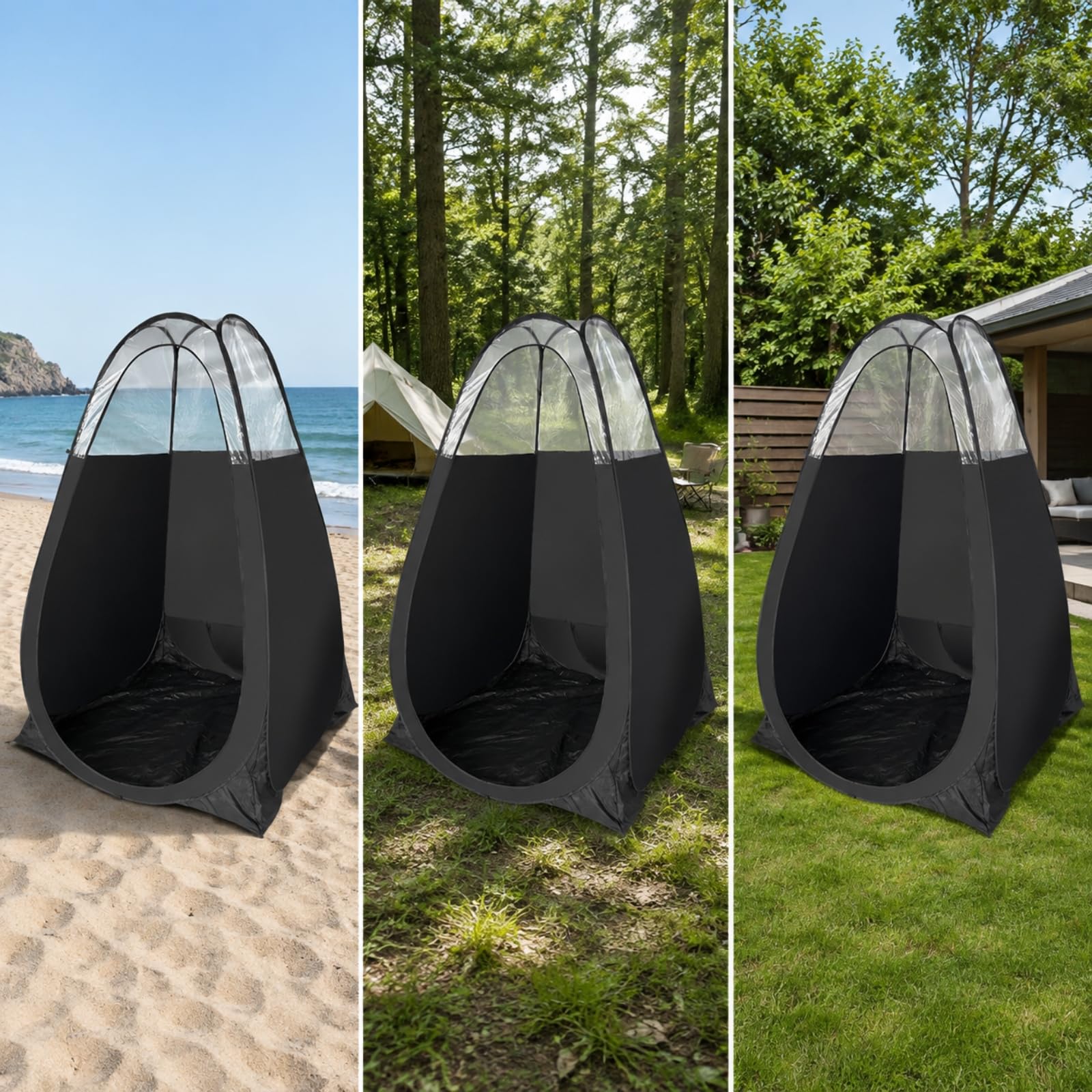 Ronyme Tienda Campaña Automática Quick-Setup Impermeable Tienda Campaña con Bolsa Redonda Plegable Carpa para Ocasiones Al Libre, Playa