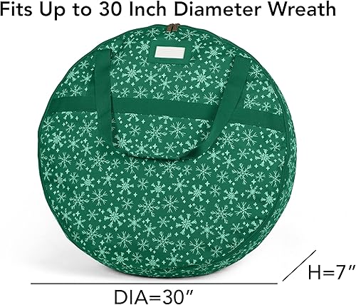 Miniatura 2 de Covermates Keepsakes - Bolsa de almacenamiento para coronas de Navidad, poliéster resistente, bolsa interior, tiradores de doble cremallera,